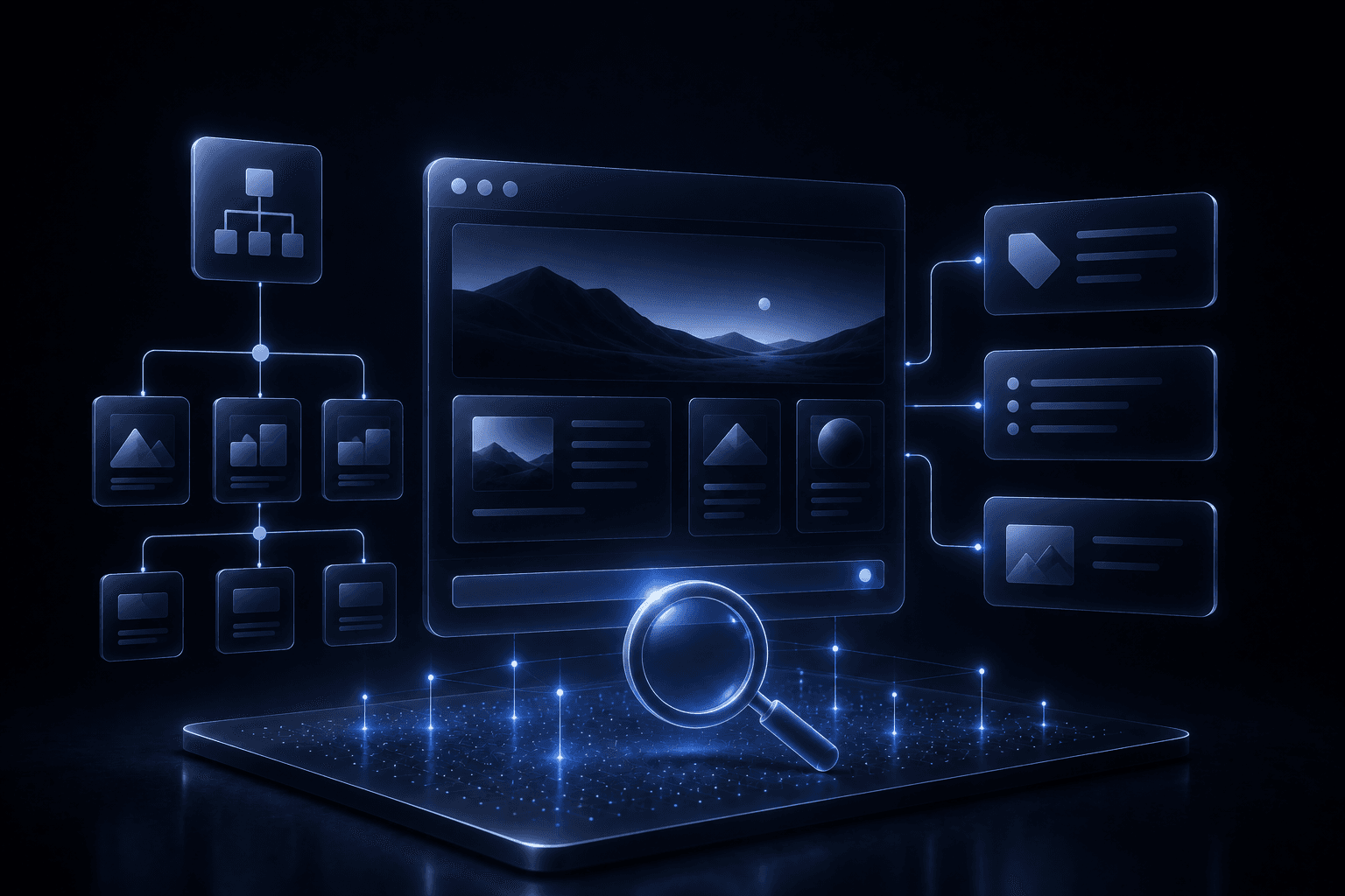 Imagen editorial para SEO técnico para portfolios y webs pequeñas